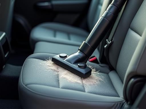 Aspirado profundo de los asientos de un coche.